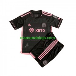 Camisola Inter Miami Criança Equipamento Segundo 2023 Manga Curta